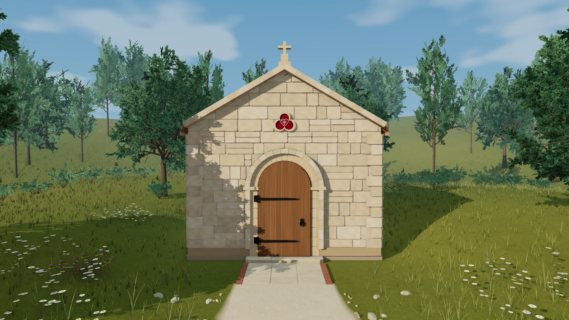 La façade de la chapelle, avant votre entrée