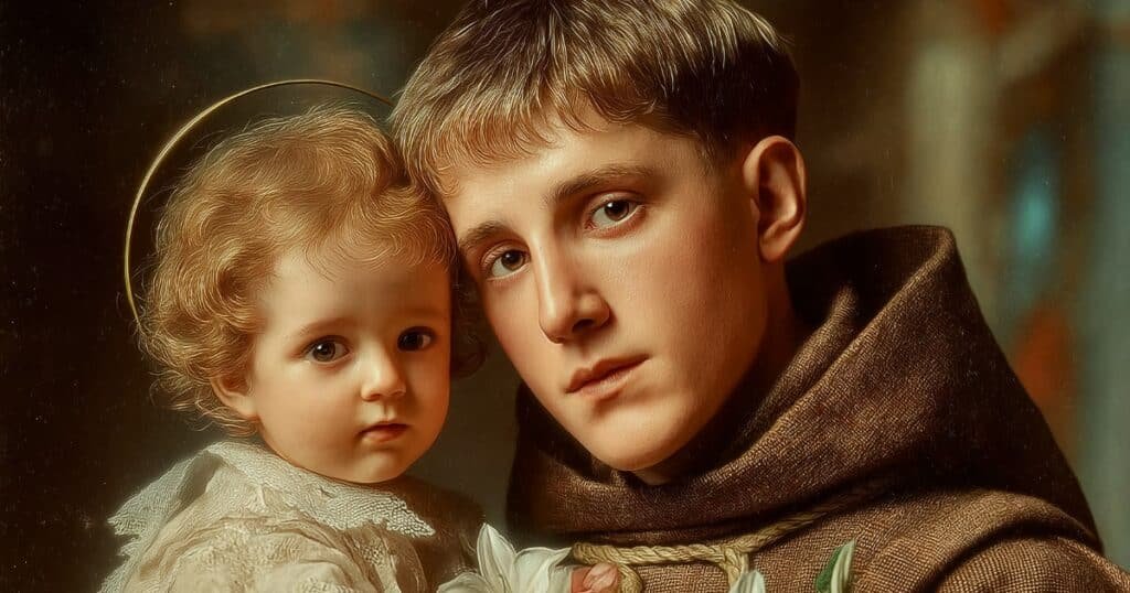 Saint Antoine de Padoue tenant l’Enfant Jésus,