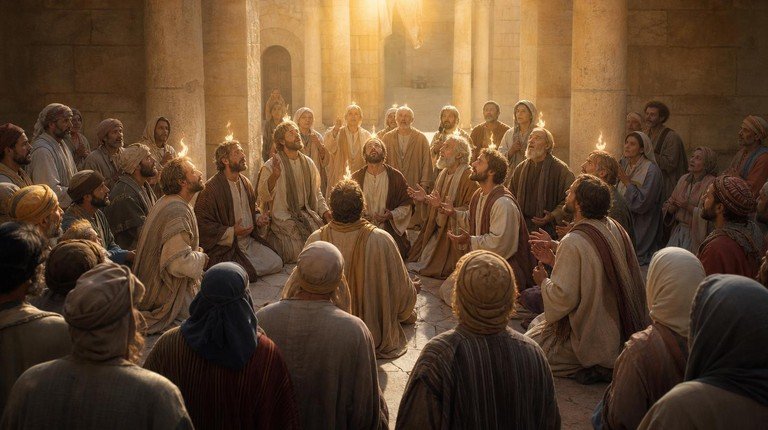 Actes 2 : Pentecôte & discours de Pierre ; naissance de l’Église