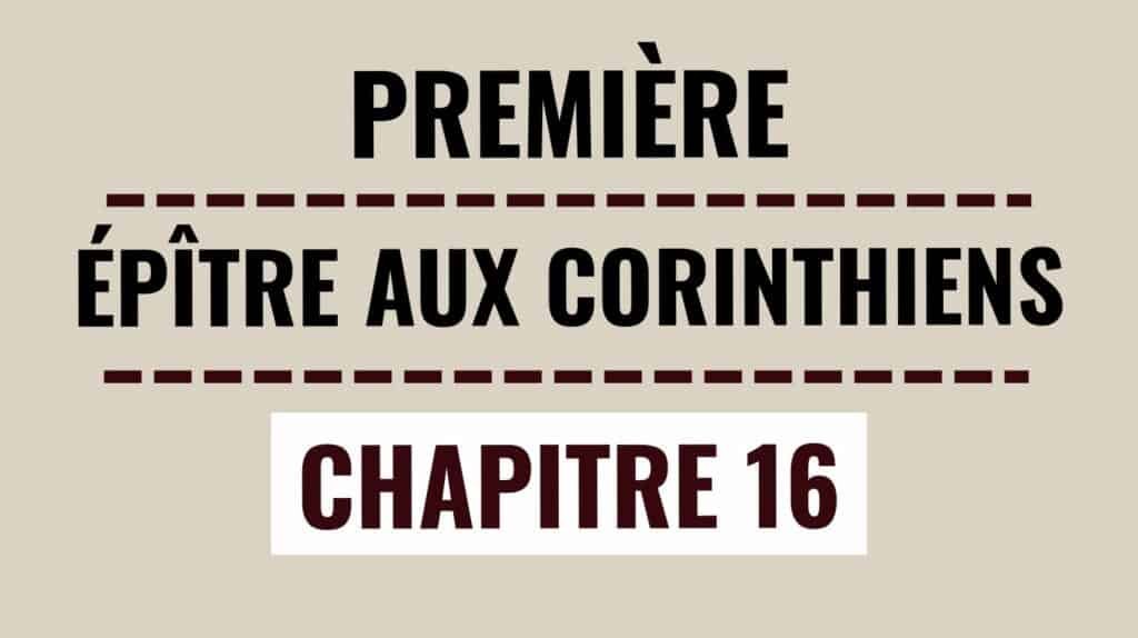 1 Corinthiens 16 – Collecte & Mission
