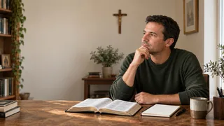 Illustration réellement affichée sur la page « Discerner une décision importante avec Dieu ».