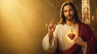 Représentation dévotionnelle du Sacré-Cœur de Jésus.