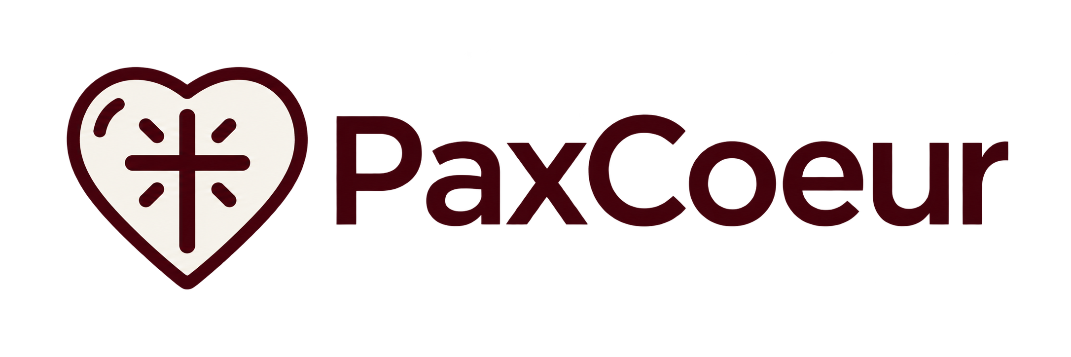 Logo PaxCoeur bordeaux pour fond clair