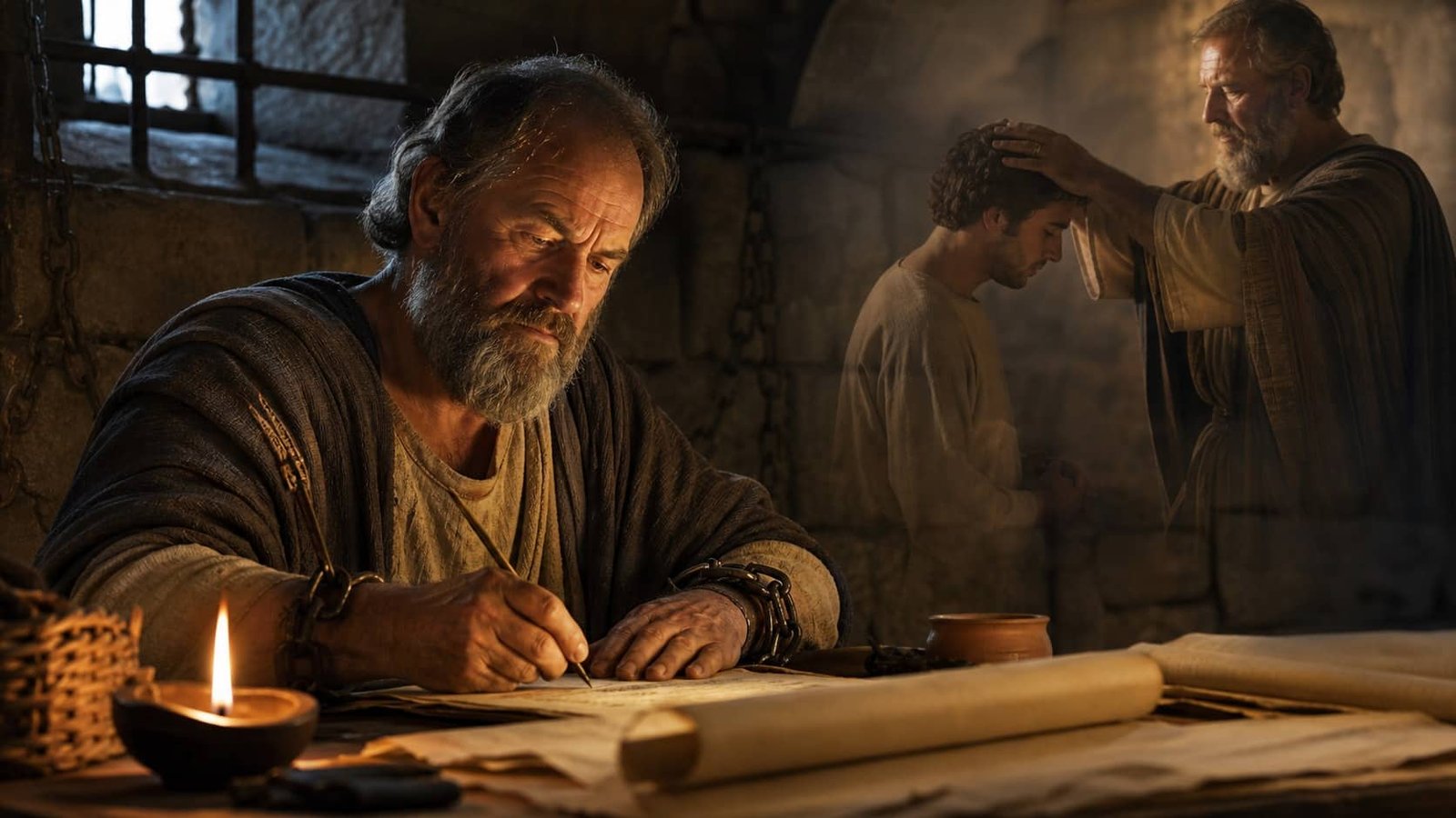 2 Timothee 1 : Paul prisonnier encourage Timothee a raviver le don de Dieu et a garder le depot de la foi
