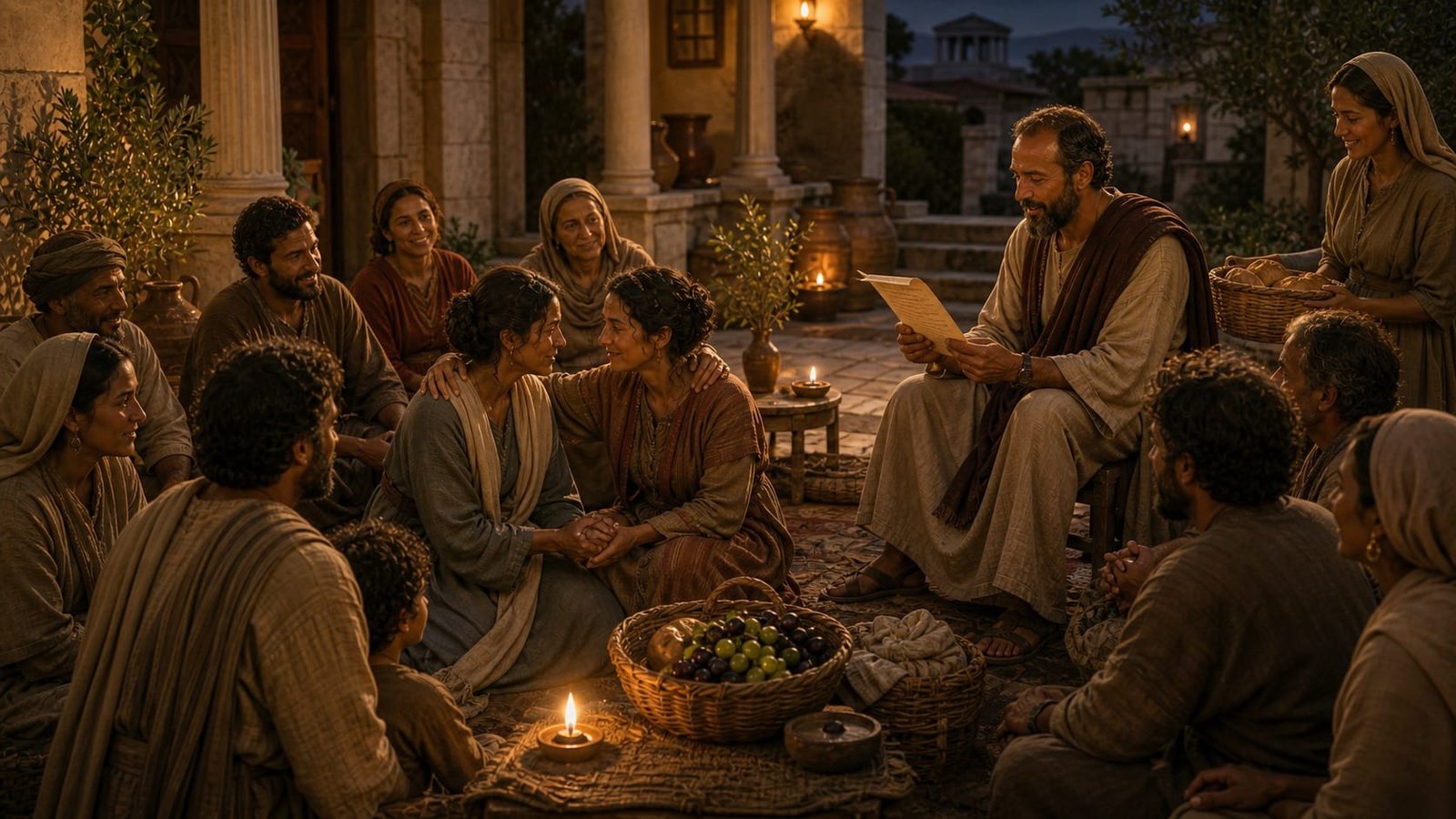 Philippiens 4 : la communaute recoit la joie, la paix de Dieu, la reconciliation et la generosite partagee