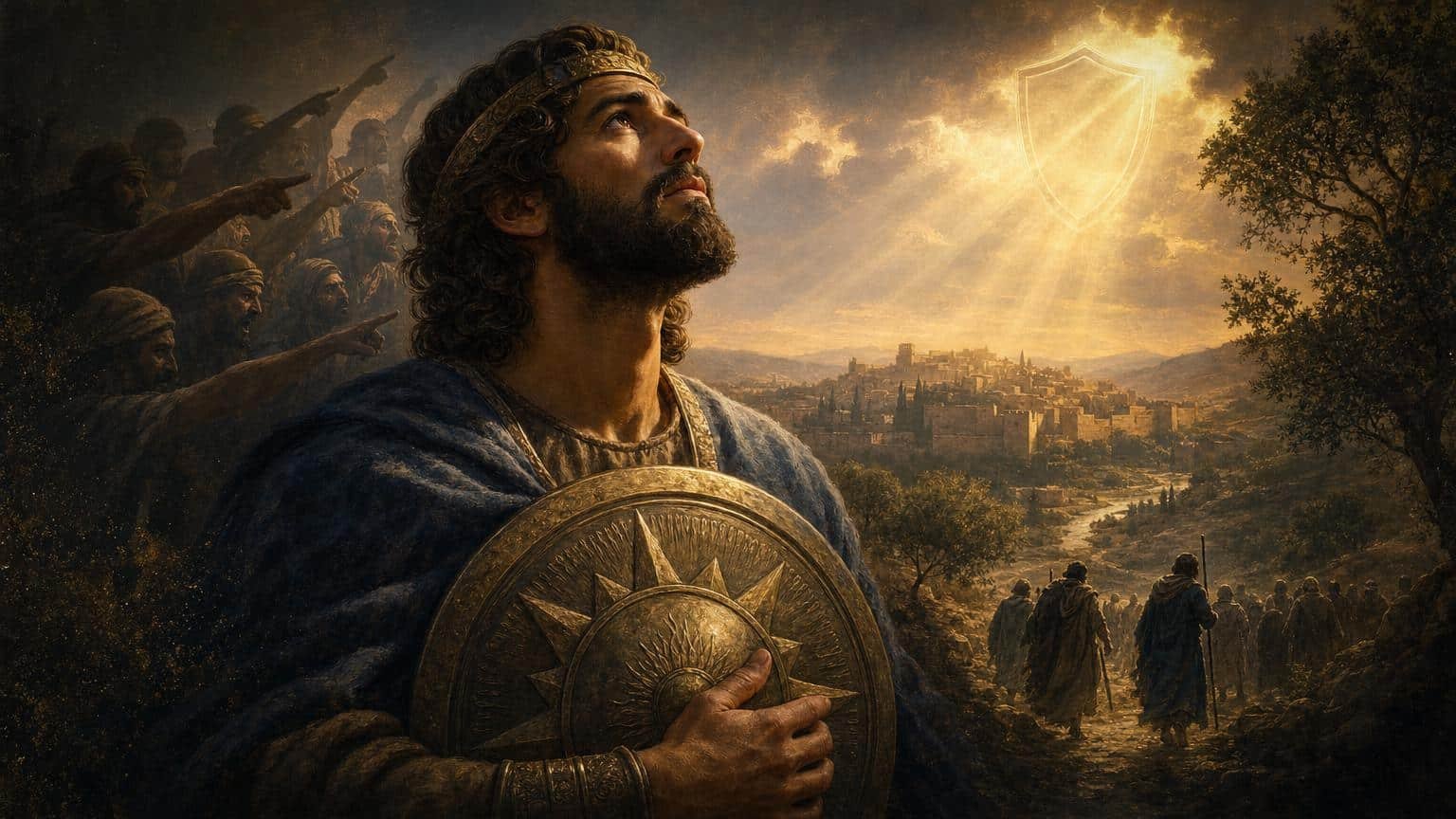 Illustration du Psaume 3: Confiance en Dieu dans la persécution