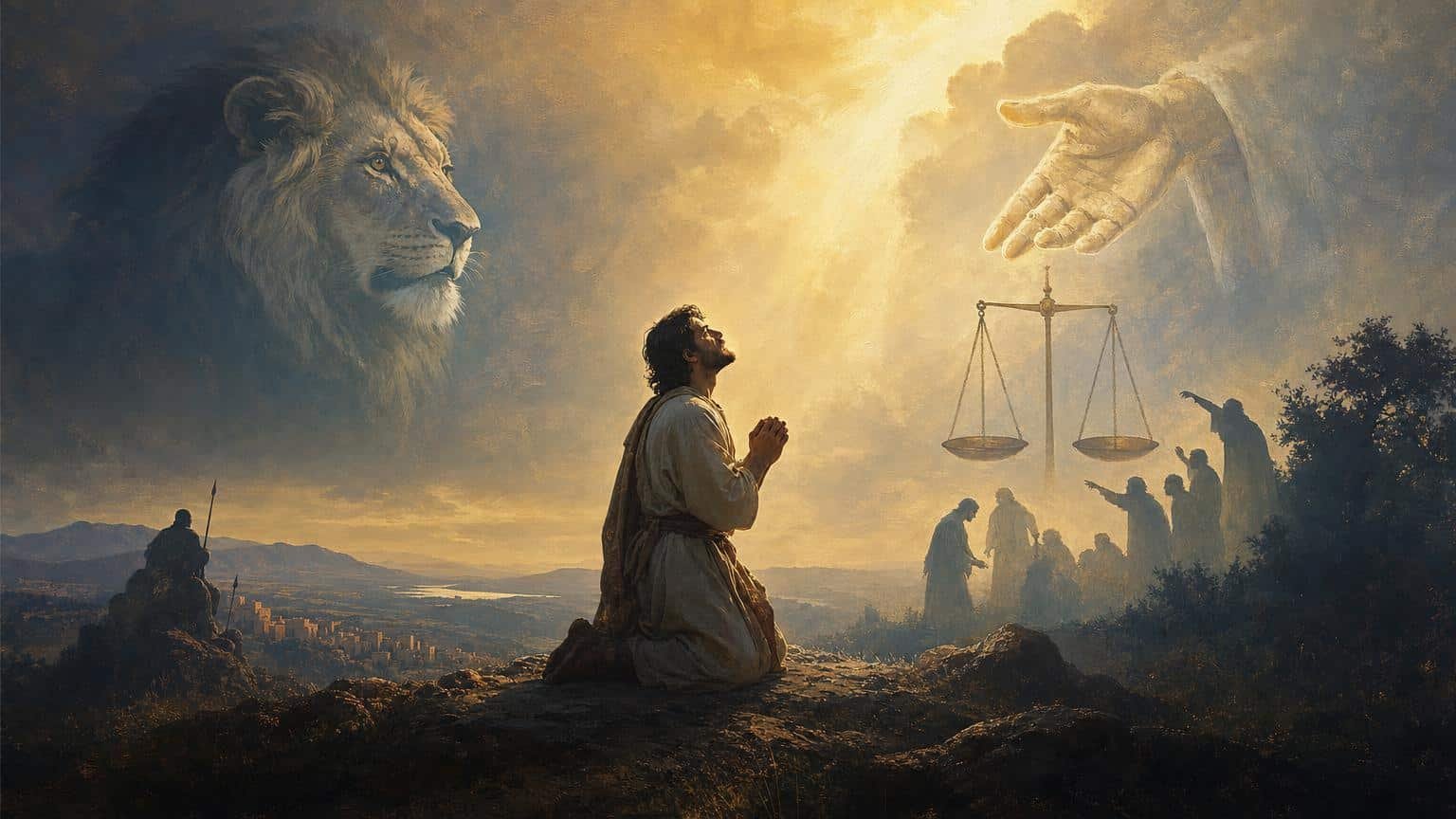 Illustration du Psaume 7: Appel a la justice de Dieu
