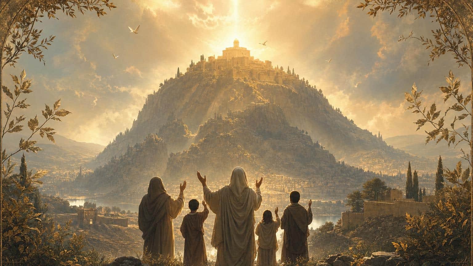 Illustration du Psaume 48: Yahweh est grand sur sa montagne sainte