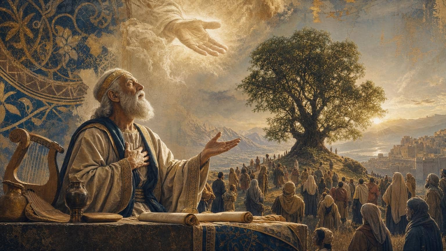 Illustration du Psaume 89: Qu’au nom de ses promesses, Yahweh sauve son peuple