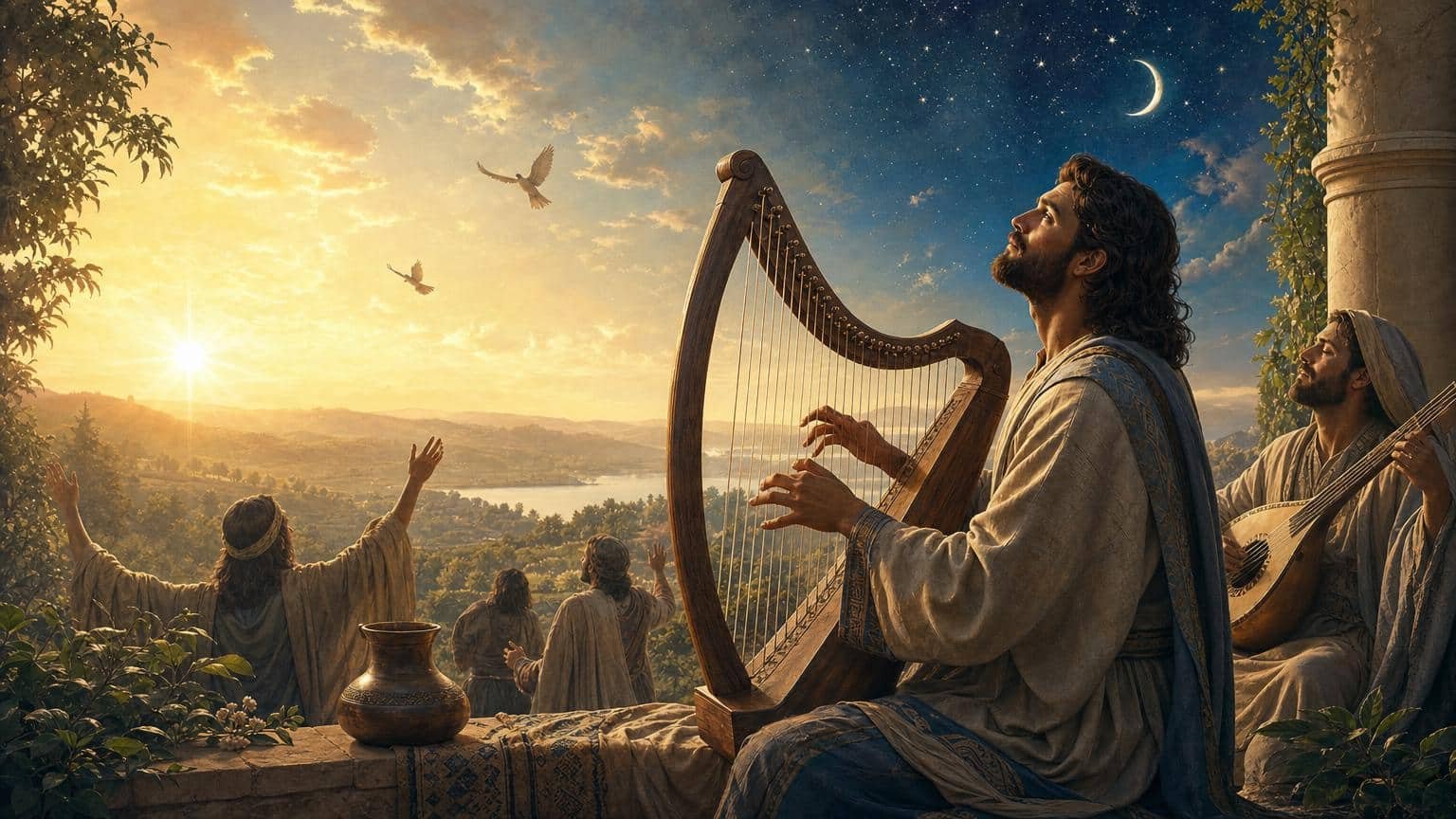 Illustration du Psaume 92: Louange à Yahweh