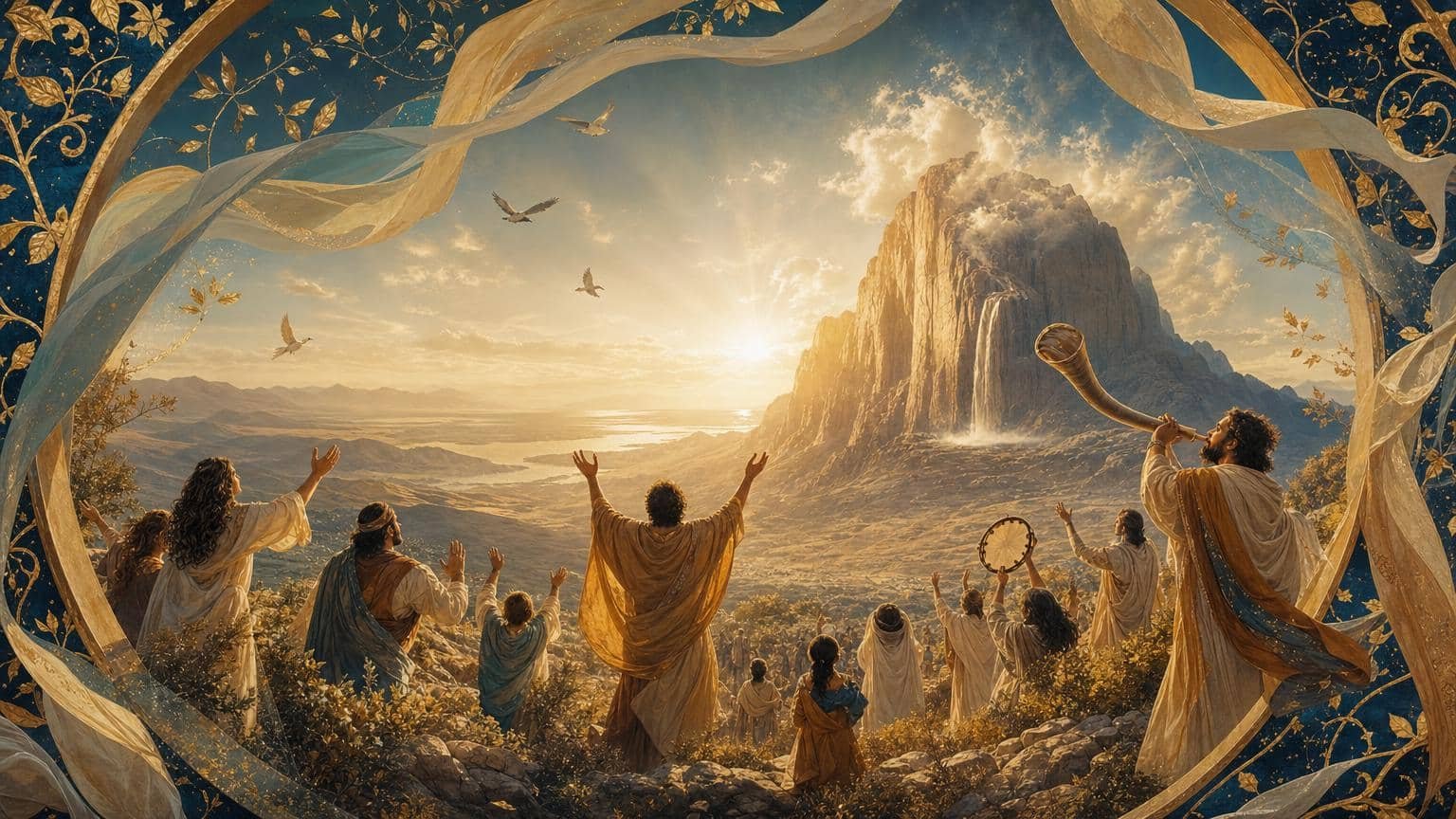 Illustration du Psaume 95: Invitation à louer Yahweh