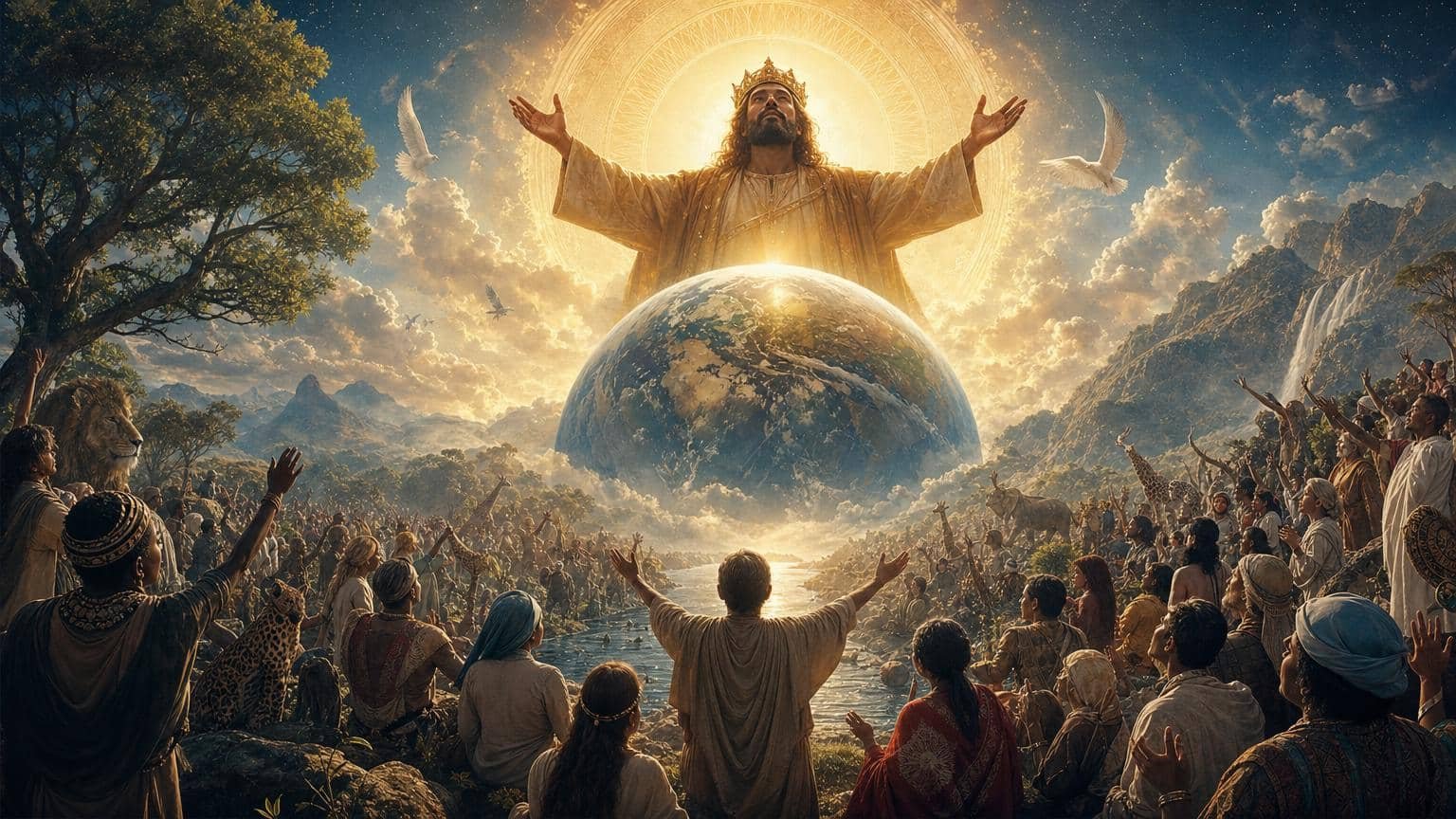 Illustration du Psaume 96: Louange à Yahweh, juge de l’univers