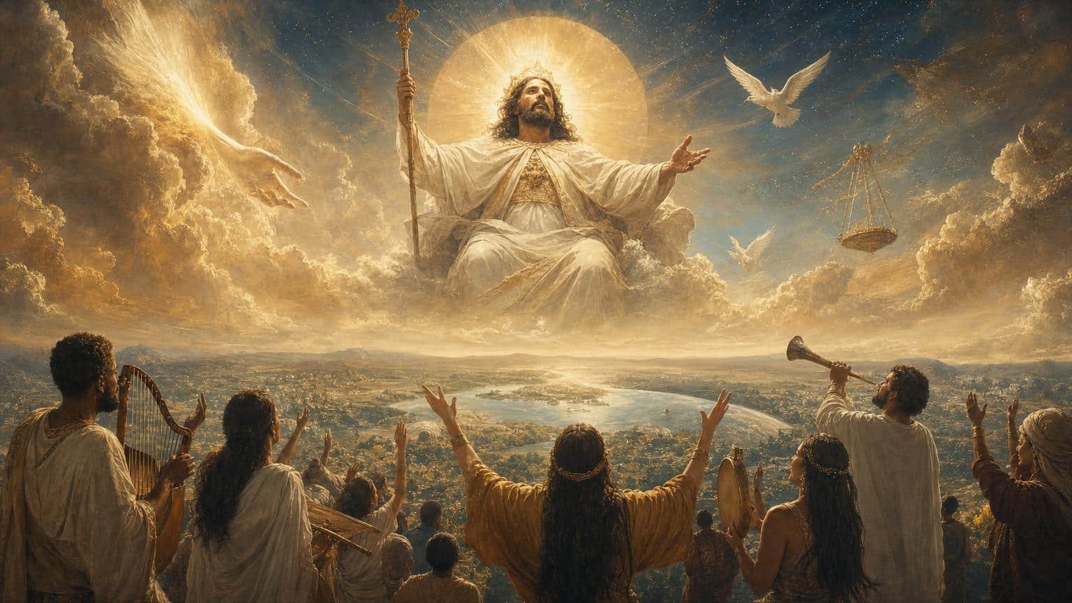 Illustration du Psaume 98: Yahweh, juge de l’univers