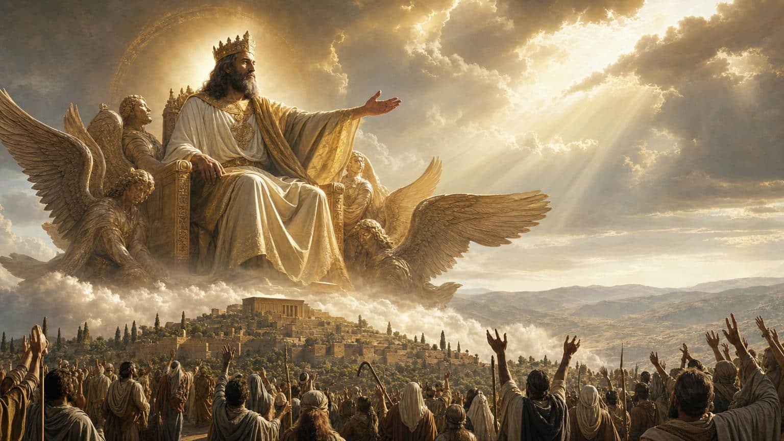 Illustration du Psaume 99: Louange à Yahweh, car il est saint