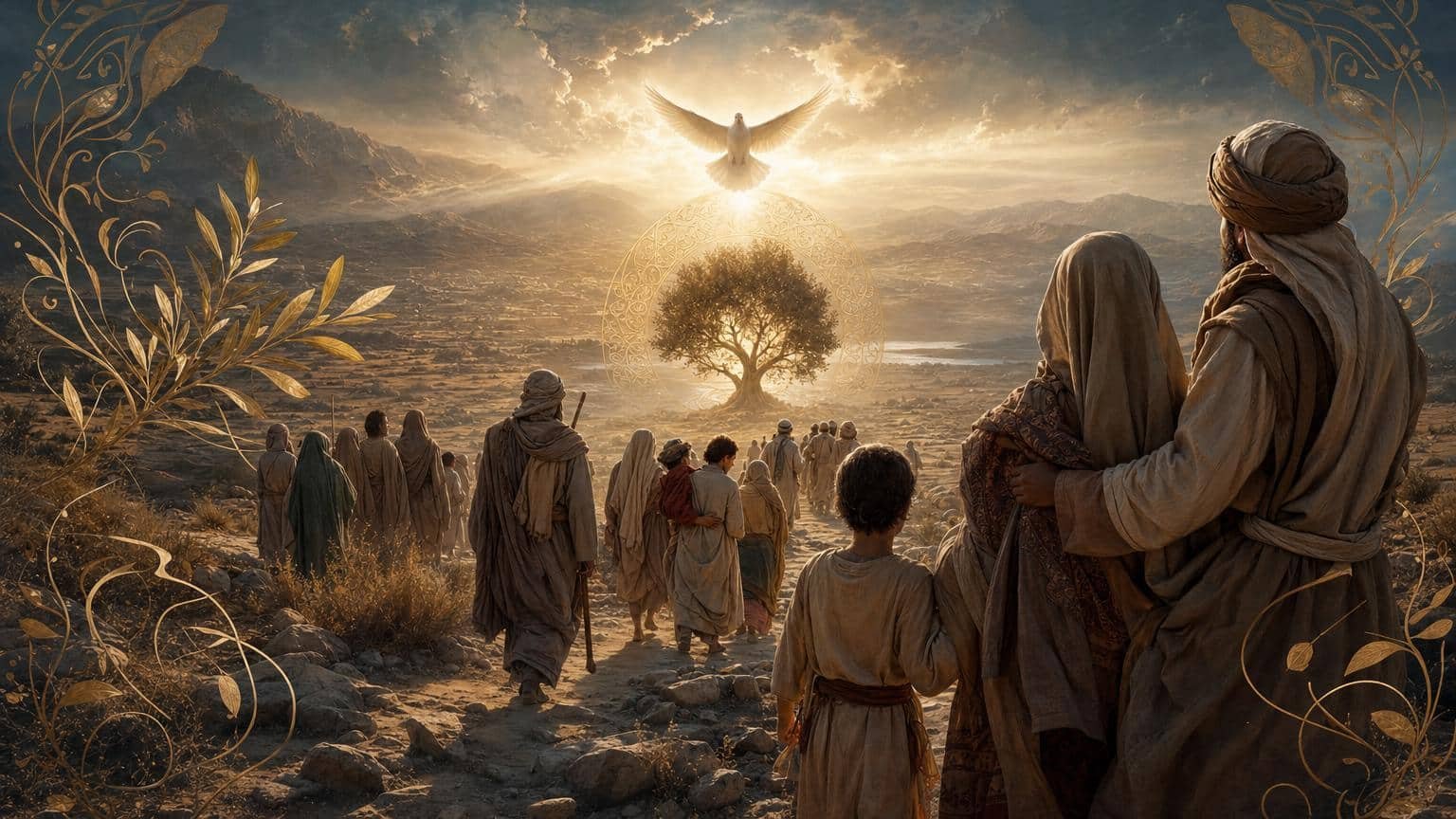 Illustration du Psaume 107: Action de grâce des rachetés de Yahweh