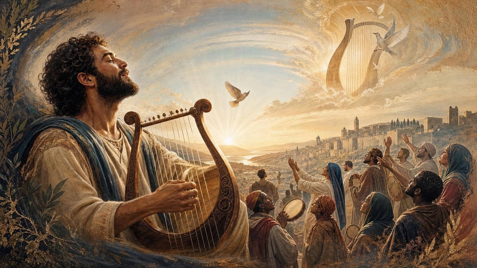 Illustration du Psaume 108: Chant d’actions de grâces et prière