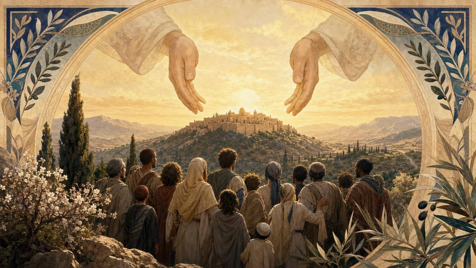 Illustration du Psaume 125: Force du secours de Yahweh; qu’il l’accorde à ses fidèles