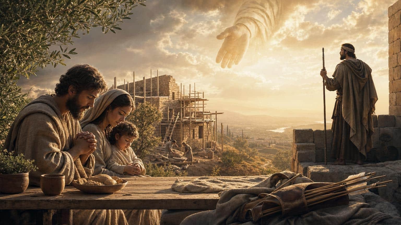 Illustration du Psaume 127: Tout effort est vain sans l’appui de Yahweh