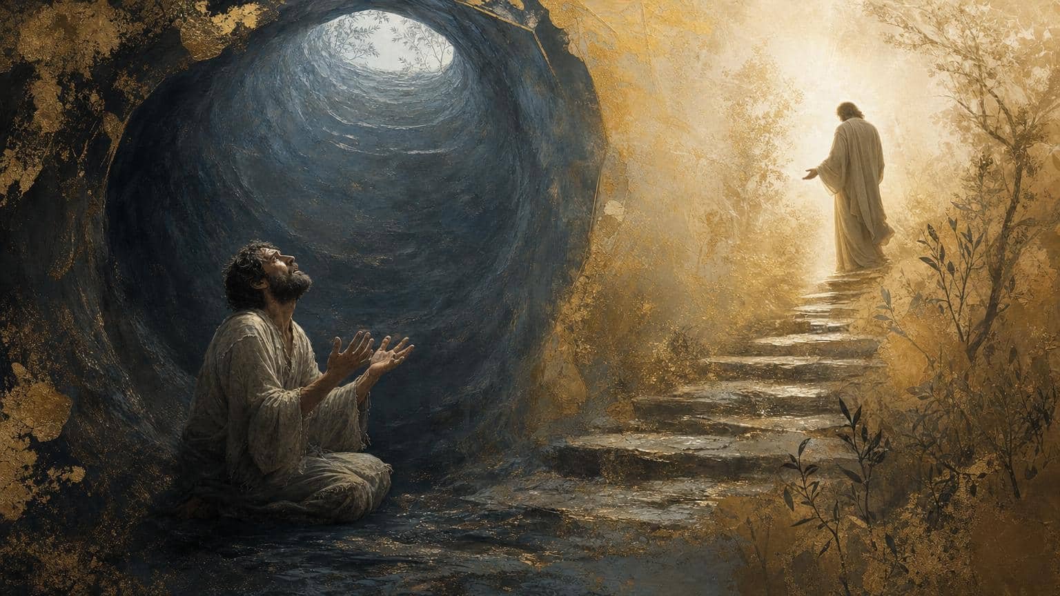 Illustration du Psaume 130: Dans l’extrême angoisse