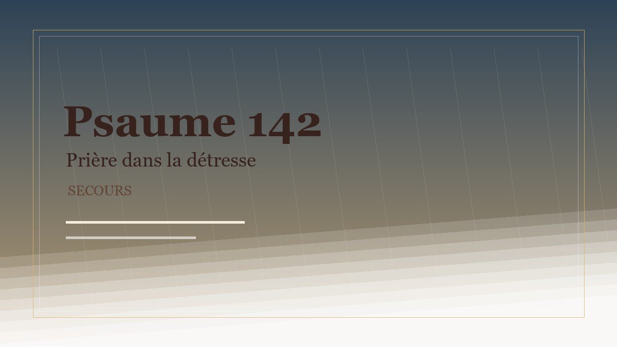 Illustration du Psaume 142: Prière dans la détresse