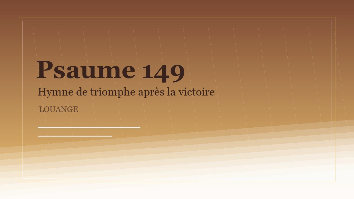 Illustration du Psaume 149: Hymne de triomphe après la victoire