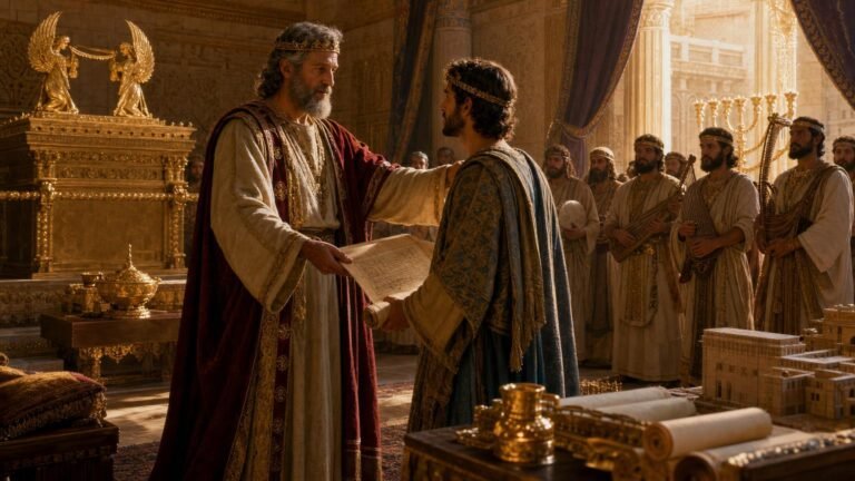 1 Chroniques 28 : David confie le plan du temple