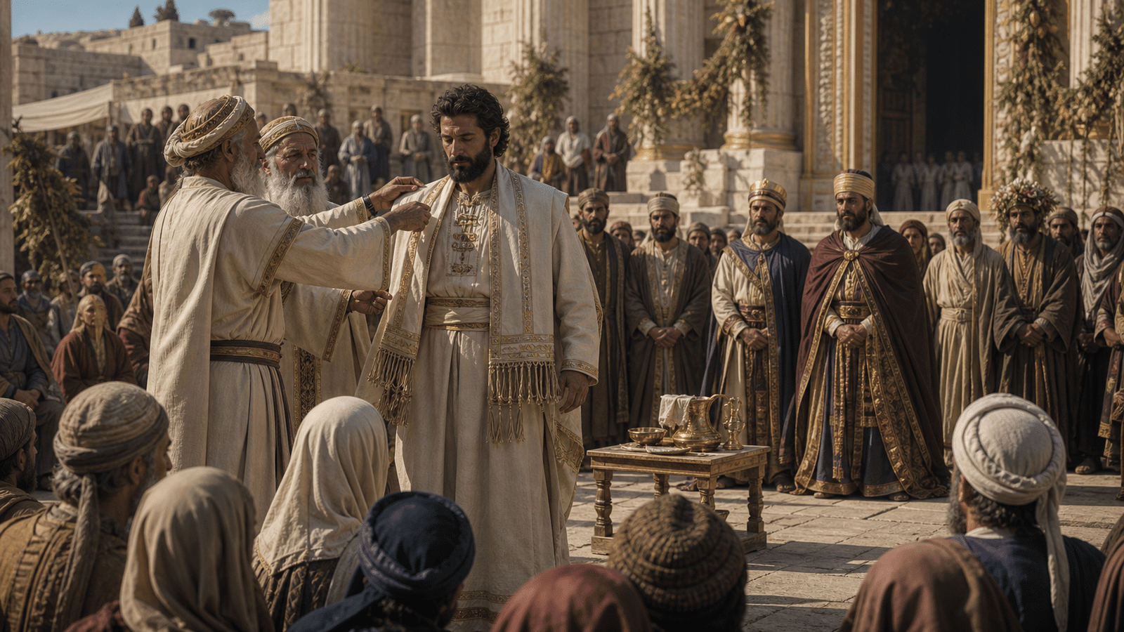 Jonathan recoit une responsabilite sacerdotale devant le peuple