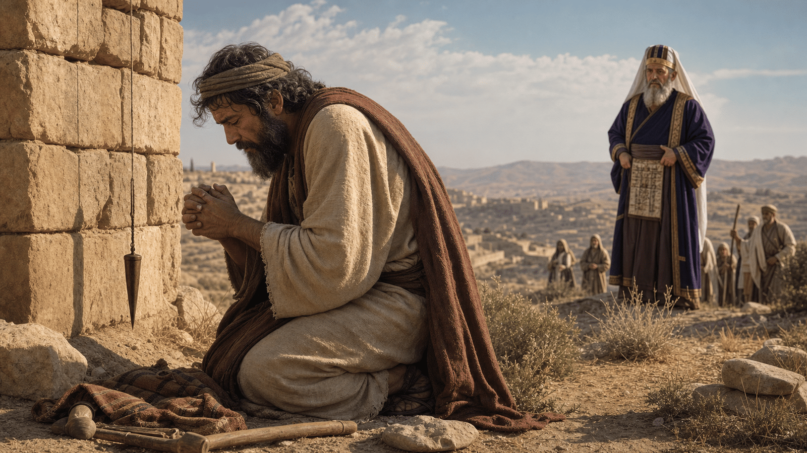 Amos 7 montre les visions, l'intercession et le fil a plomb de la verite