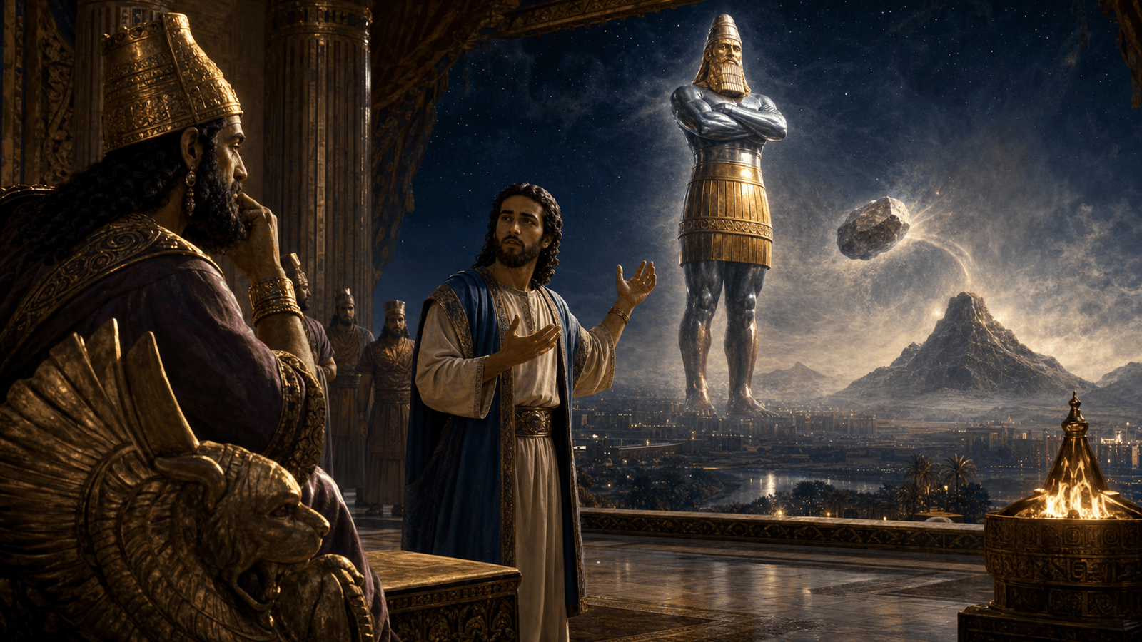 Daniel 2 presente le songe de la statue et la pierre qui devient montagne