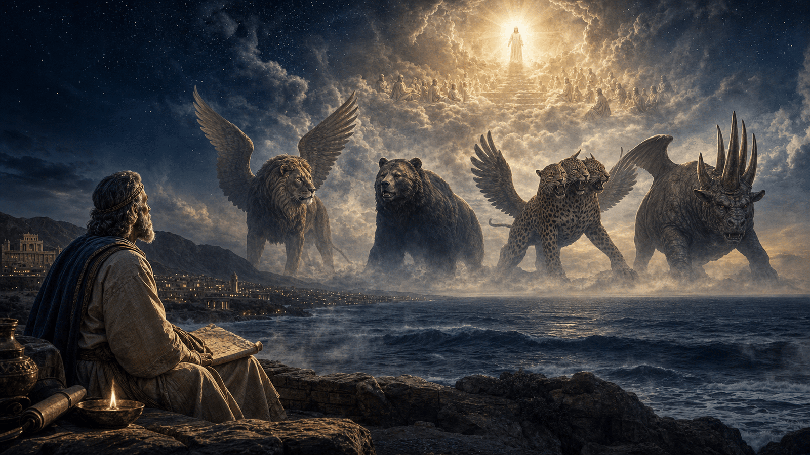 Daniel 7 presente les visions nocturnes et l'esperance du royaume de Dieu
