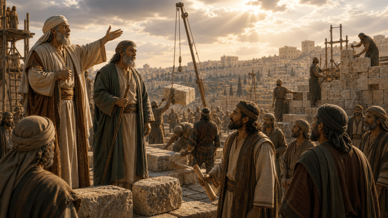 Esdras 5 : les prophetes reveillent le chantier