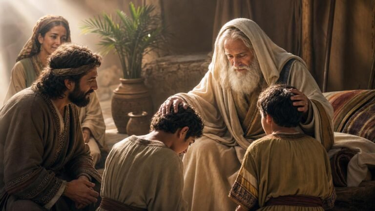 Genèse 48 : Jacob benit Ephraim et Manasse