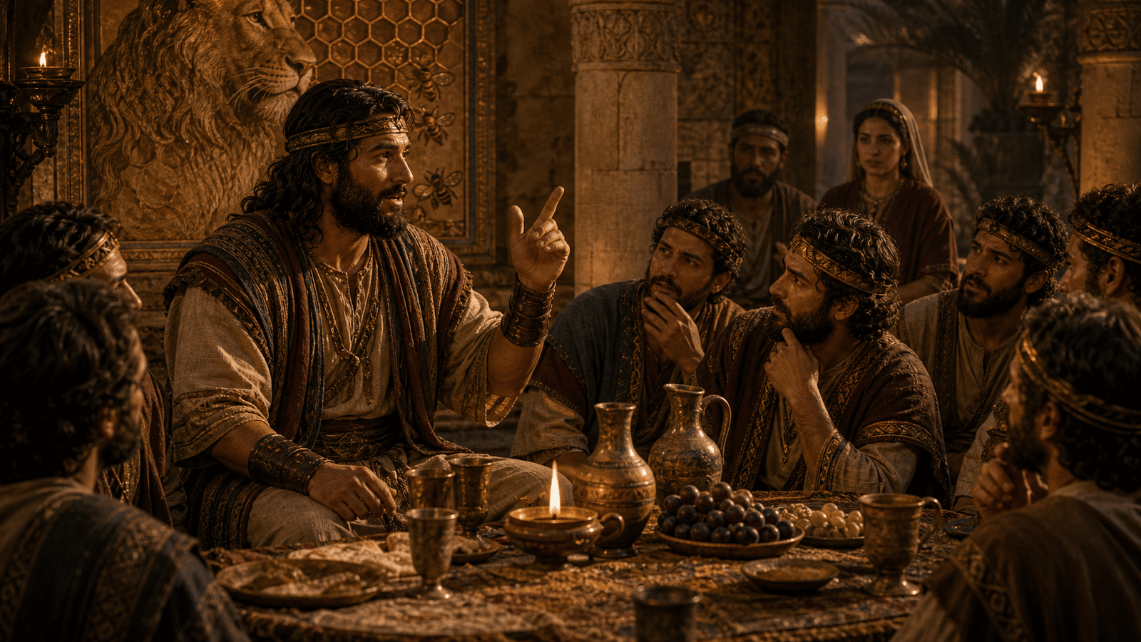 Samson propose son enigme pendant le festin de Thamna