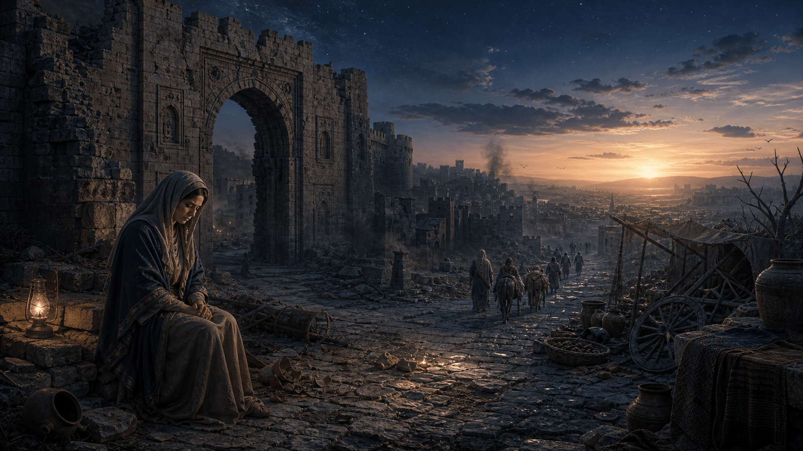 Lamentations 1 contemple Jerusalem solitaire et souffrante apres la catastrophe